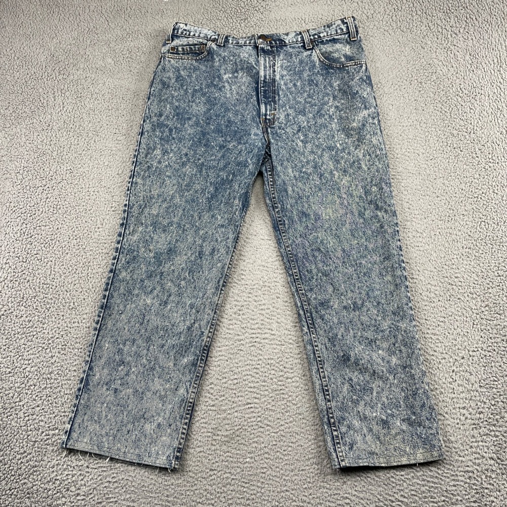 Levis Jeans Mens 40x30 Blue 540 Relaxed Fit Acid Wash Straight Leg Vintage USA